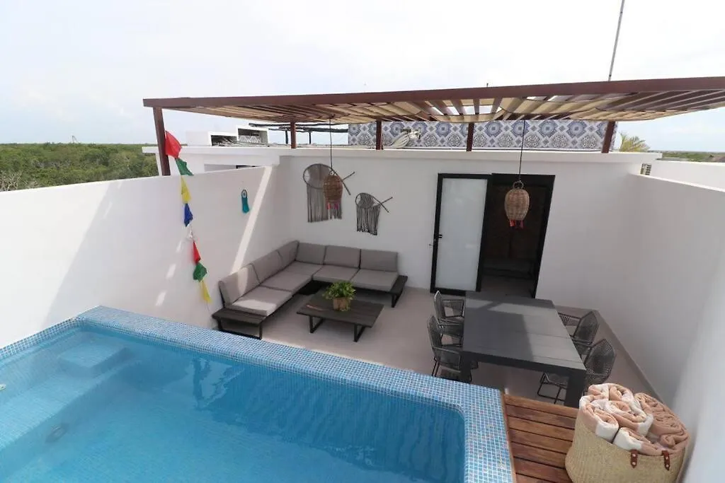 Apartment Amazing!! Ph 2 Bdrm + Private Rooftop &Pool /Aldea Zama Tulum
